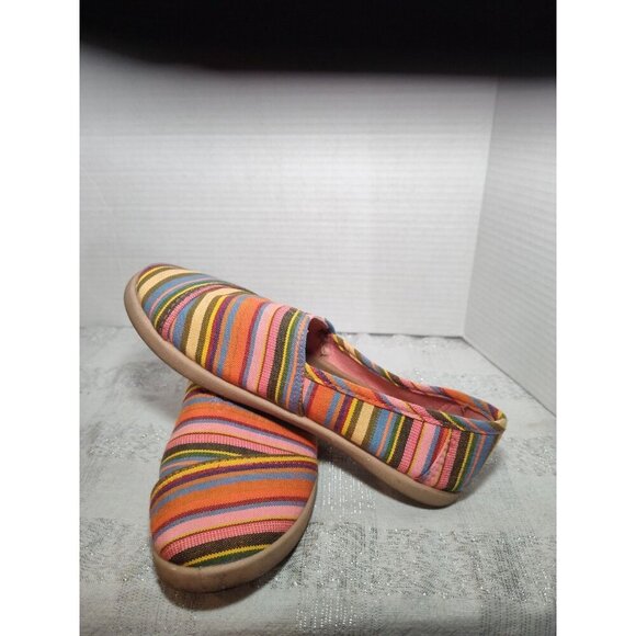 Enlighten Active SlipOn Flat Womens Sz 6 Comfort Striped Pink Loafer Casual Shoe - Picture 10 of 12